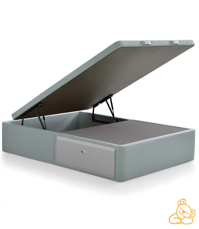 Canapé tapizado con cajones laterales y patas altas modelo Parla con un 30% de descuento en Muebles Valencia, tu tienda de Muebles en Jaén